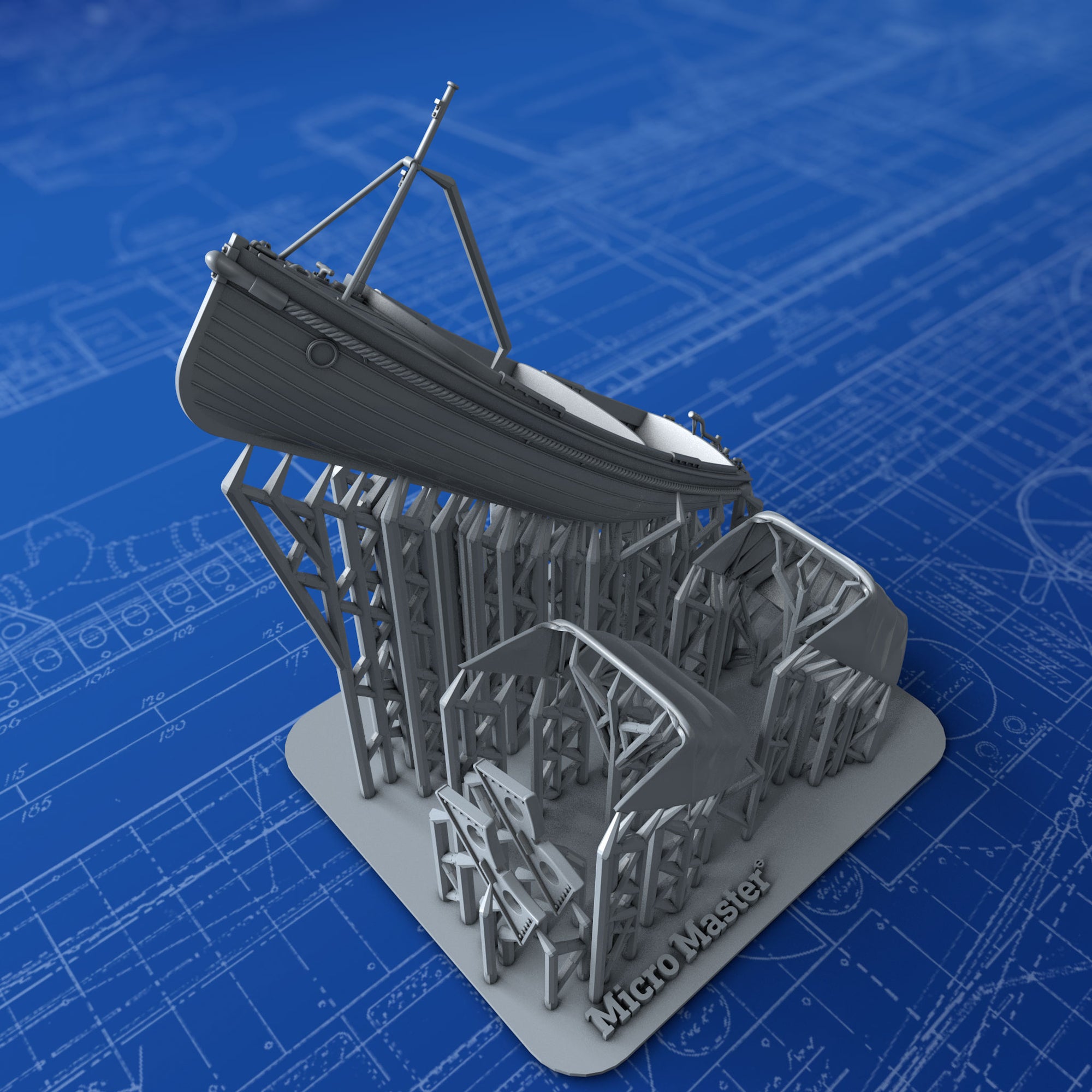 1/200 Royal Navy 20ft Motor Boat – Micro Master 3D Printed Hobby Parts