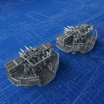 1/400 Royal Navy 2-pdr Octuple Pom Poms (4cm/39) QF MKVIII on ‘M’ (MKV) Mount 0º x2