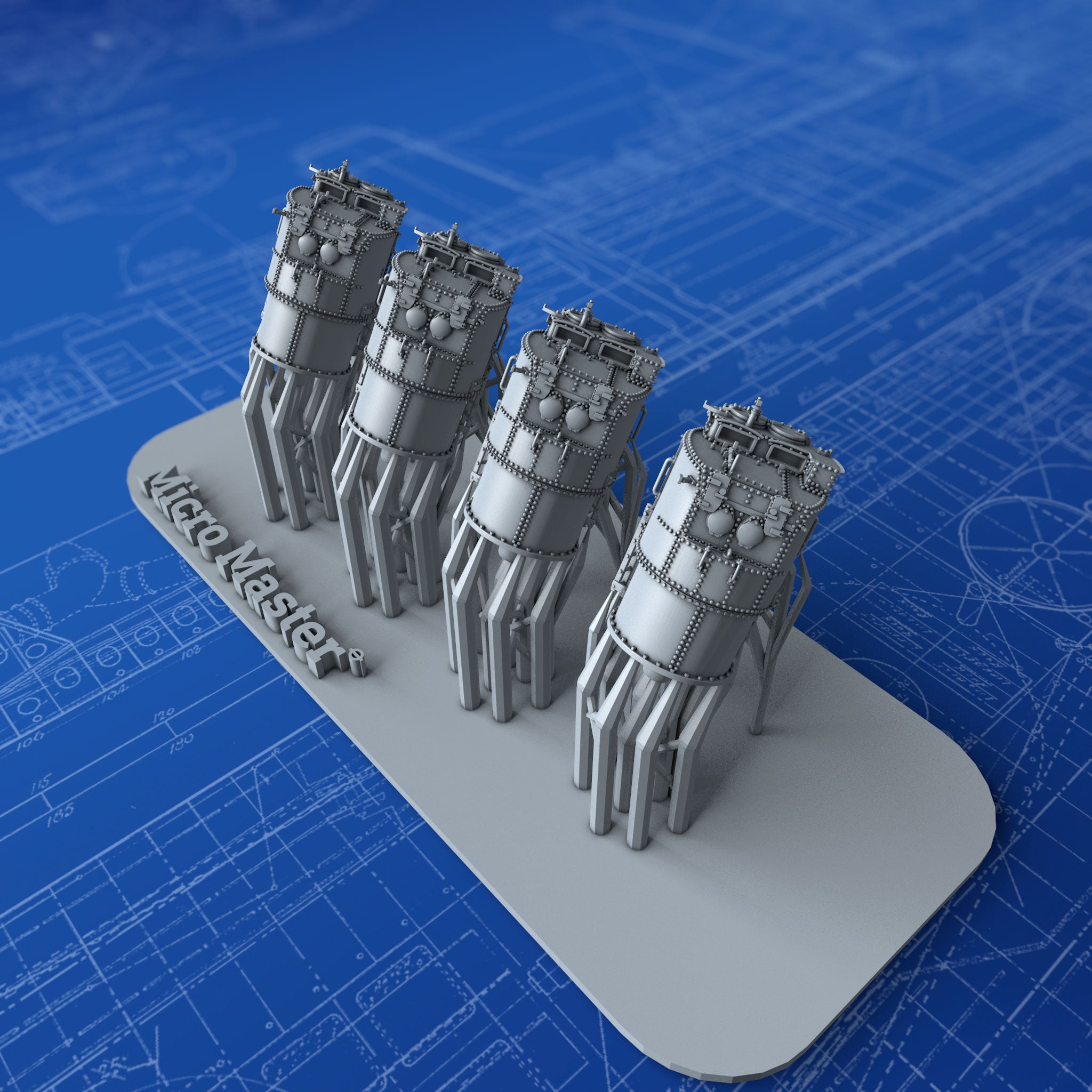 Control Tower Rig 1/700 Royal Navy Tribal Class Director Control Towers x4 – Micro Master ...