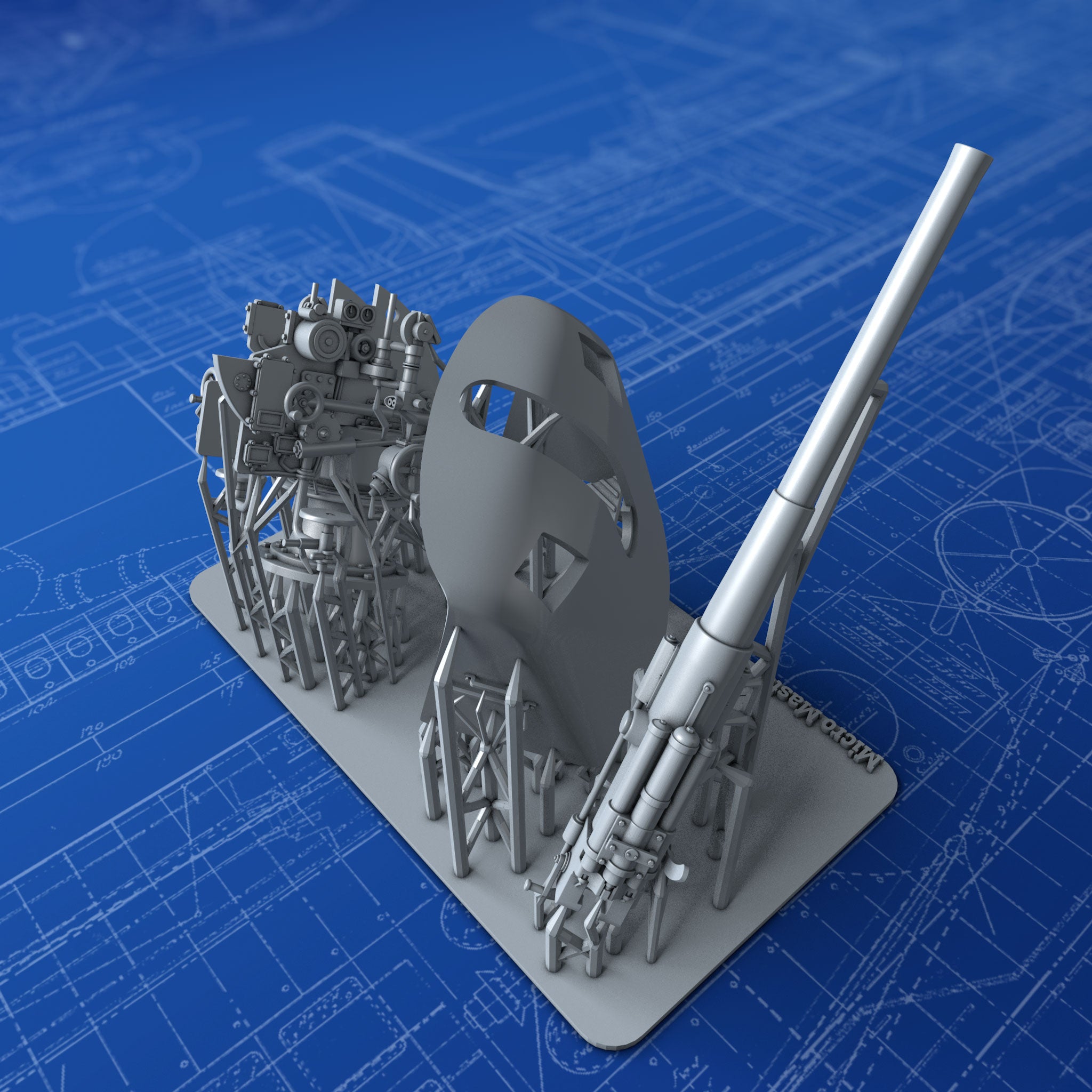 1/100 Imperial German Navy 8.8cm/45 (3.46