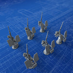 1/200 US Navy 20mm Oerlikon Mount MK 4 w. MK14 Gunsight (Not-in-use, Angled Notches) x6