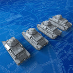 1/285 (6mm) Scale French Char D2 AMX4 SA35 Medium Tanks x4