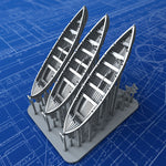 1/350 Royal Navy 27ft Whalers x3