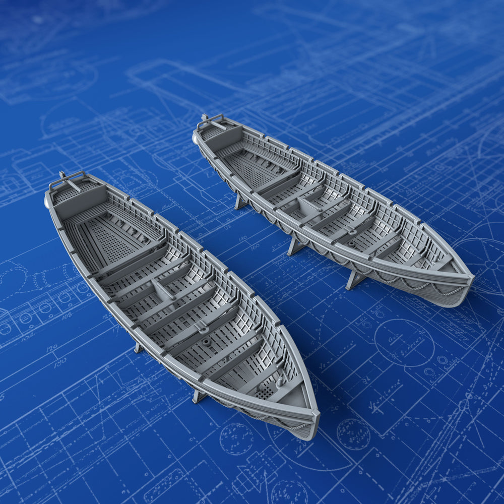 1/350 Royal Navy 32ft Life Cutters x2