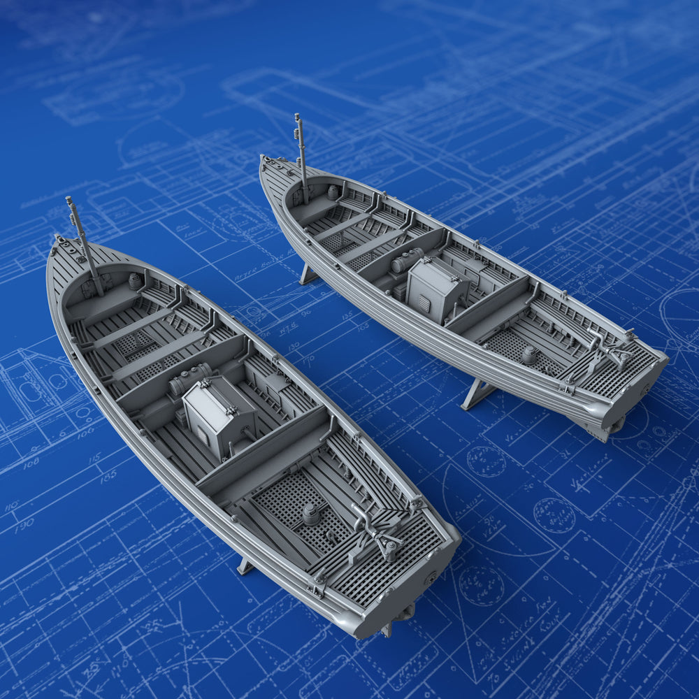 1/350 Royal Navy 32ft Motor Cutters x2