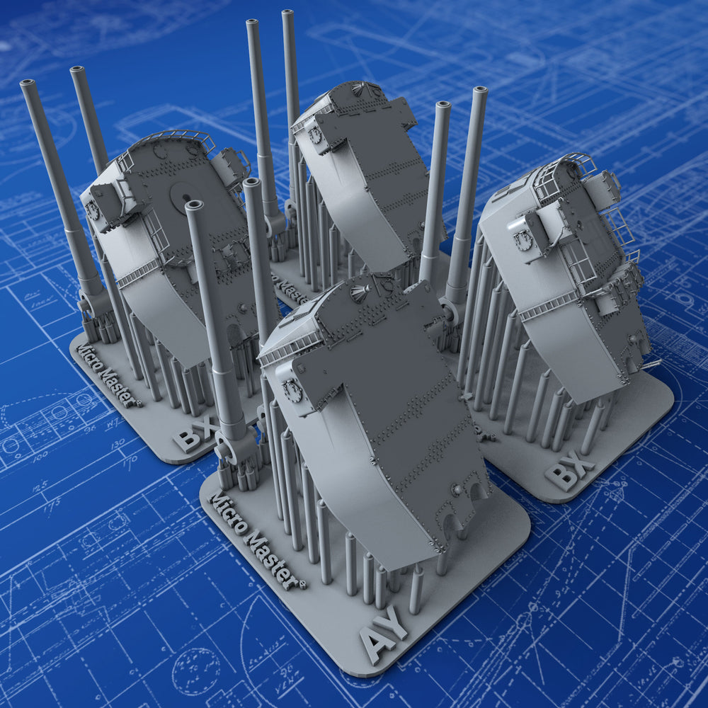 1/600 Royal Navy 16"/45 (40.6cm) MKII/III (Twin Turrets) x4