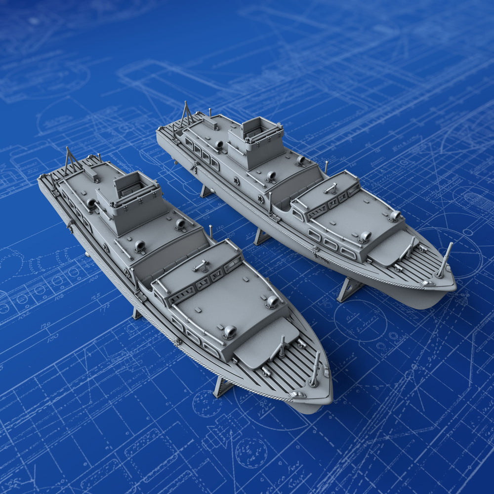 1/700 Royal Navy 45ft Medium Picket Boats x2