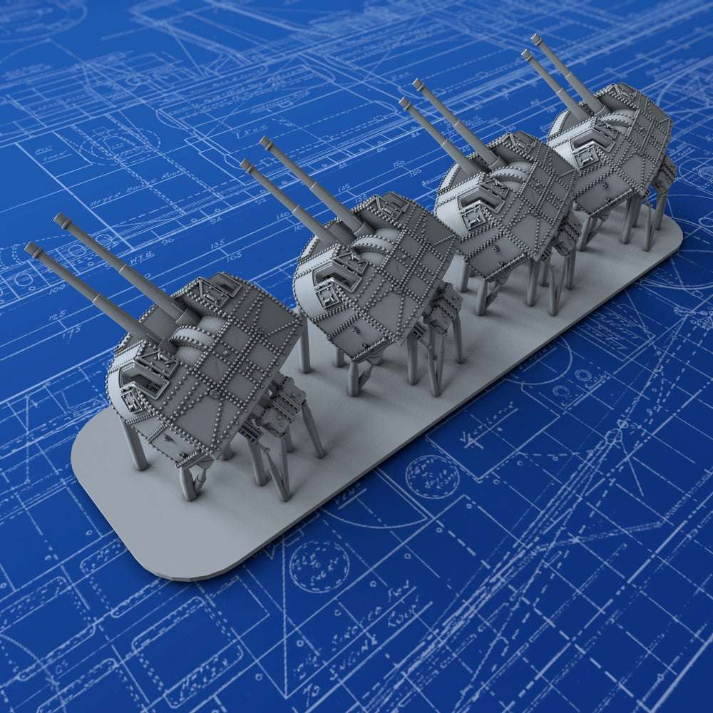 1/700 Royal Navy 4.7" MKXXII (XIX Mount) x4