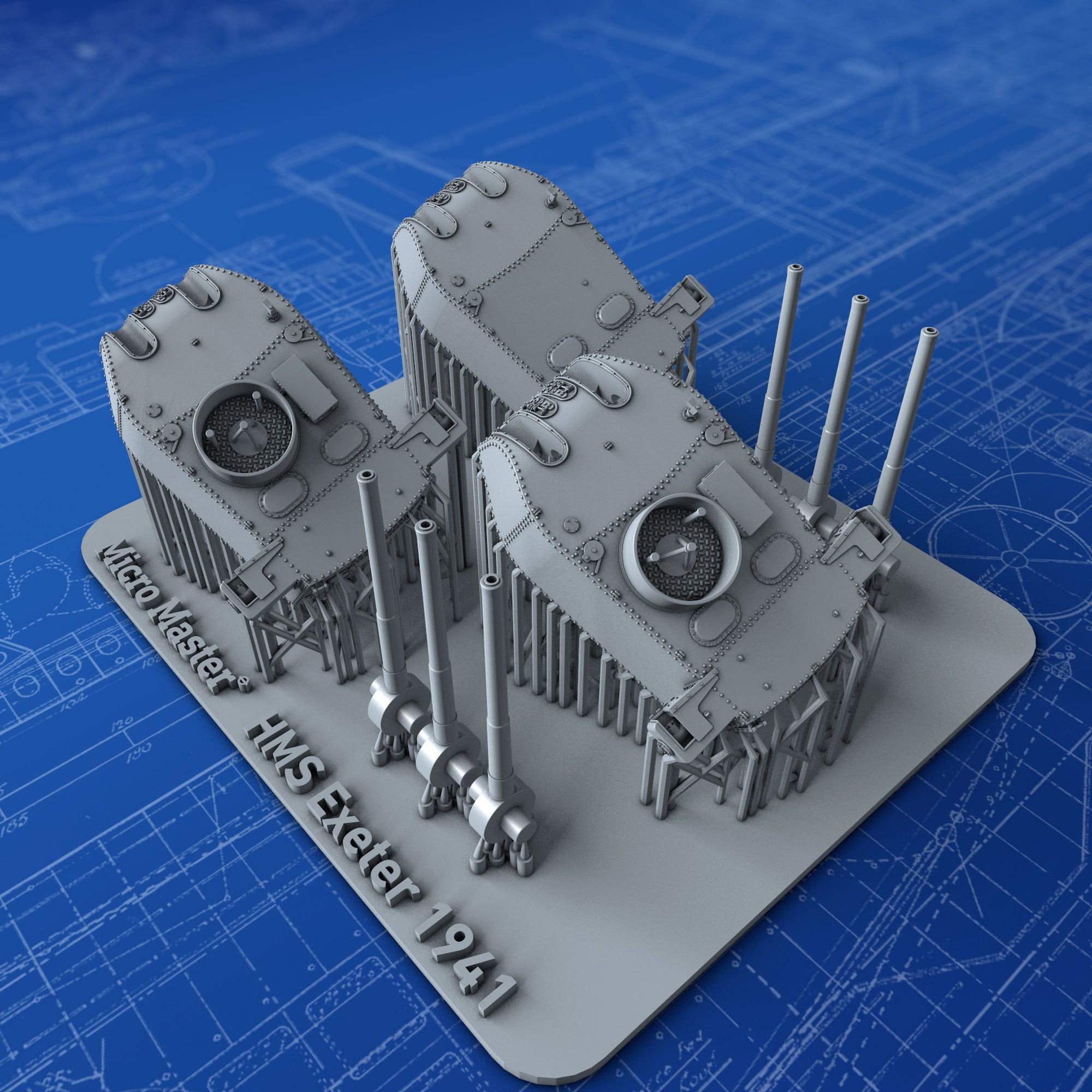 Execter Turrets 1/600 Royal Navy 8