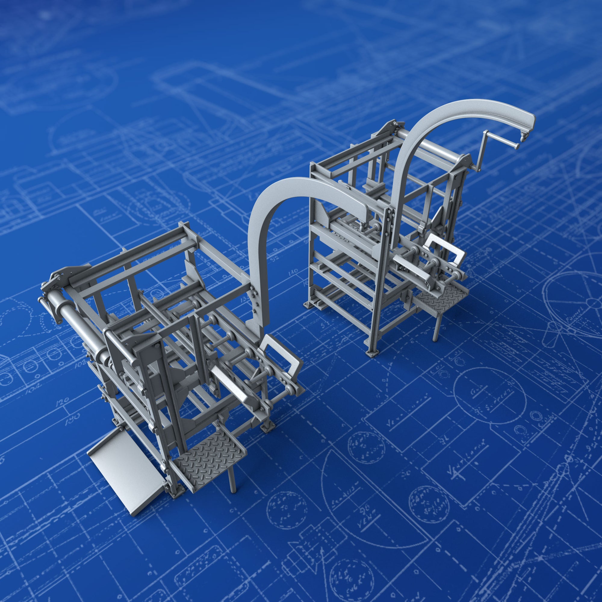 Mavy Rack 1/96 Royal Navy MKI* Depth Charge Stowage Racks Unloaded (Left & Right ...