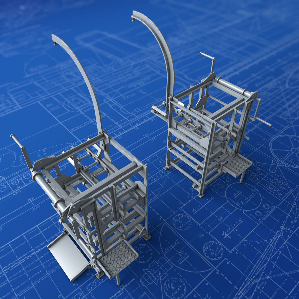 1/96 Royal Navy MKI* Depth Charge Stowage Racks Unloaded (Left & Right ...